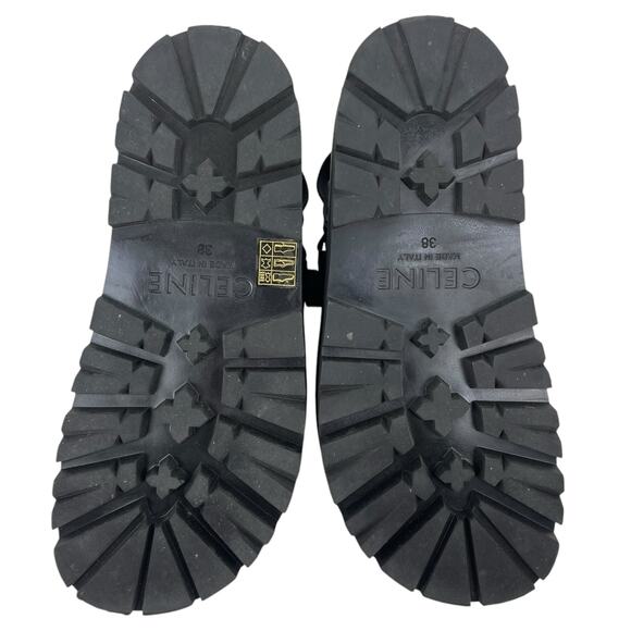 Celine Outdoor Bulky 45mm Calfskin Platform Sandal Lug Sole Black Size 38 - Picture 12 of 15